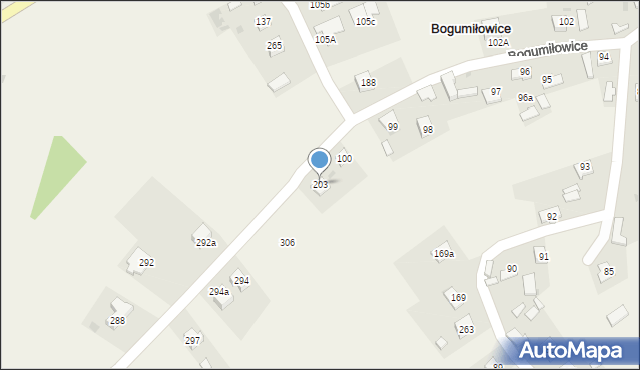 Bogumiłowice, Bogumiłowice, 203, mapa Bogumiłowice