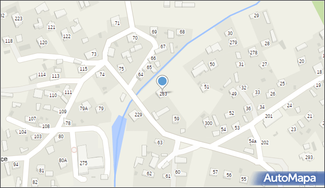 Bogumiłowice, Bogumiłowice, 283, mapa Bogumiłowice