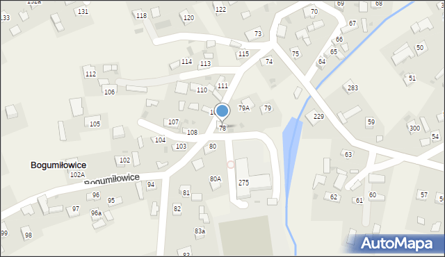 Bogumiłowice, Bogumiłowice, 78, mapa Bogumiłowice