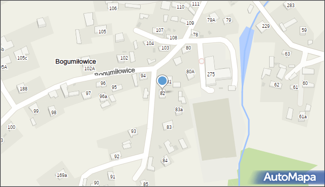 Bogumiłowice, Bogumiłowice, 82, mapa Bogumiłowice