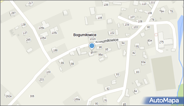 Bogumiłowice, Bogumiłowice, 97, mapa Bogumiłowice