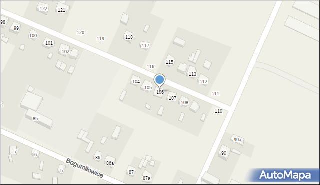 Bogumiłowice, Bogumiłowice, 106, mapa Bogumiłowice