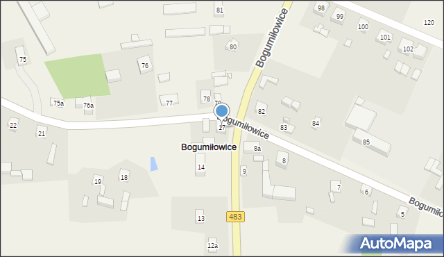 Bogumiłowice, Bogumiłowice, 17, mapa Bogumiłowice