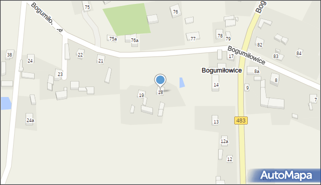 Bogumiłowice, Bogumiłowice, 18, mapa Bogumiłowice