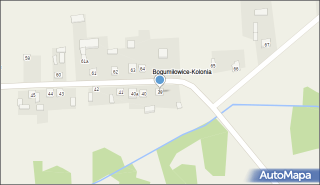 Bogumiłowice, Bogumiłowice, 39, mapa Bogumiłowice