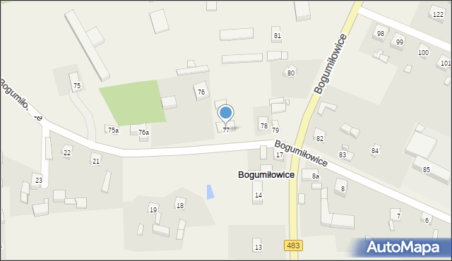 Bogumiłowice, Bogumiłowice, 77, mapa Bogumiłowice