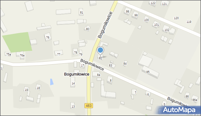 Bogumiłowice, Bogumiłowice, 82, mapa Bogumiłowice