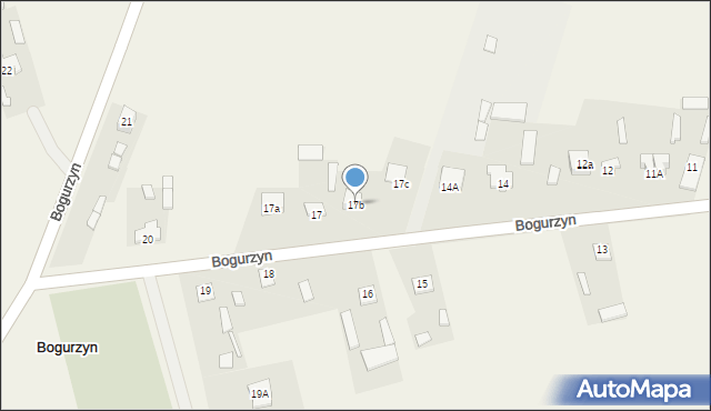 Bogurzyn, Bogurzyn, 17b, mapa Bogurzyn