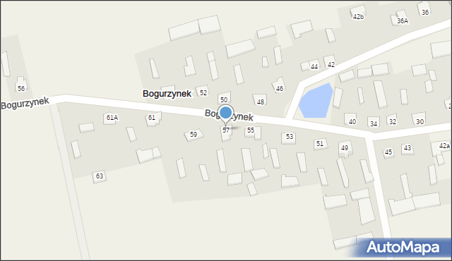 Bogurzynek, Bogurzynek, 57, mapa Bogurzynek