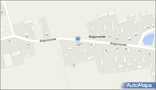 Bogurzynek, Bogurzynek, 61A, mapa Bogurzynek