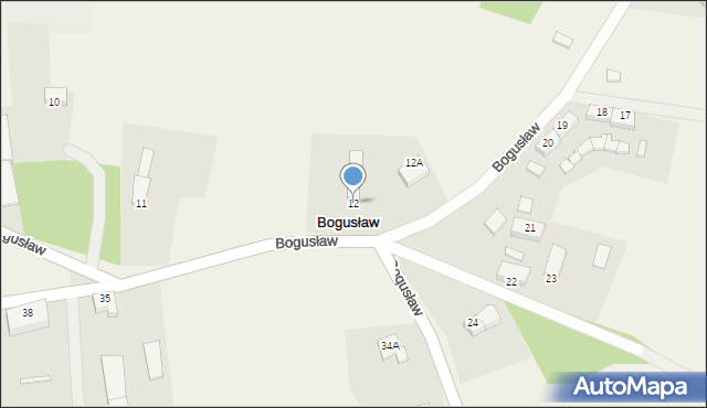 Bogusław, Bogusław, 12, mapa Bogusław