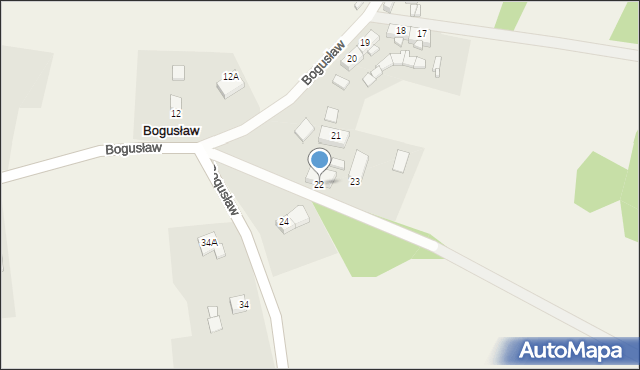 Bogusław, Bogusław, 22, mapa Bogusław