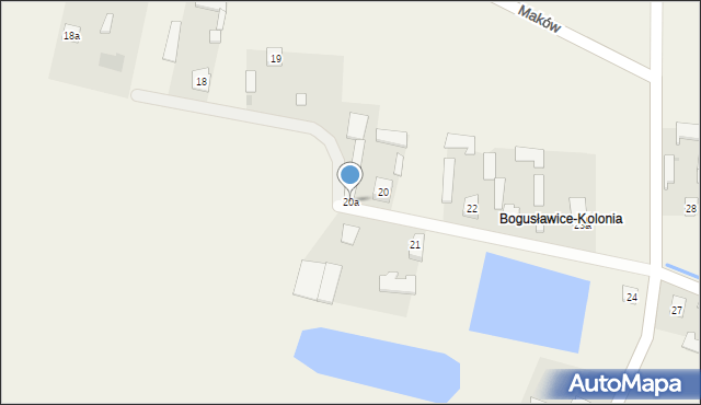 Bogusławice, Bogusławice, 20a, mapa Bogusławice