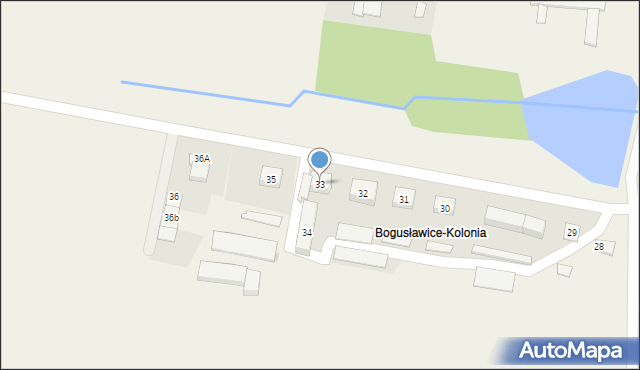 Bogusławice, Bogusławice, 33, mapa Bogusławice