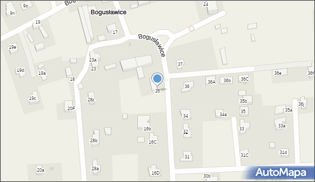 Bogusławice, Bogusławice, 16, mapa Bogusławice