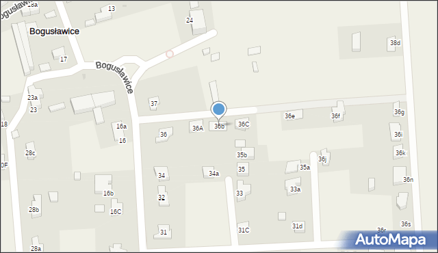 Bogusławice, Bogusławice, 36b, mapa Bogusławice