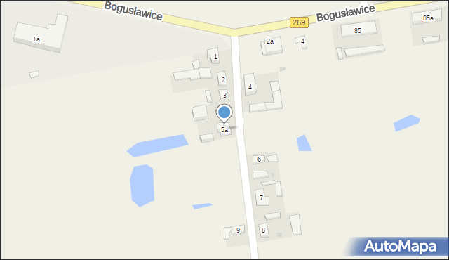 Bogusławice, Bogusławice, 5a, mapa Bogusławice