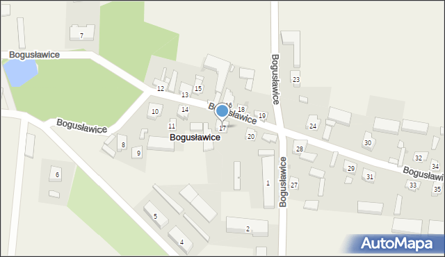 Bogusławice, Bogusławice, 17, mapa Bogusławice