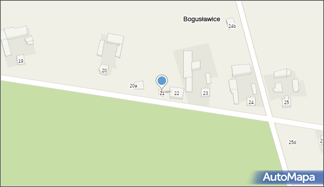 Bogusławice, Bogusławice, 21, mapa Bogusławice