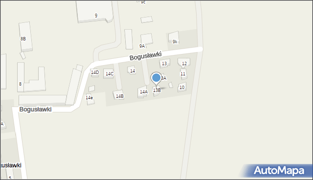 Bogusławki, Bogusławki, 13B, mapa Bogusławki