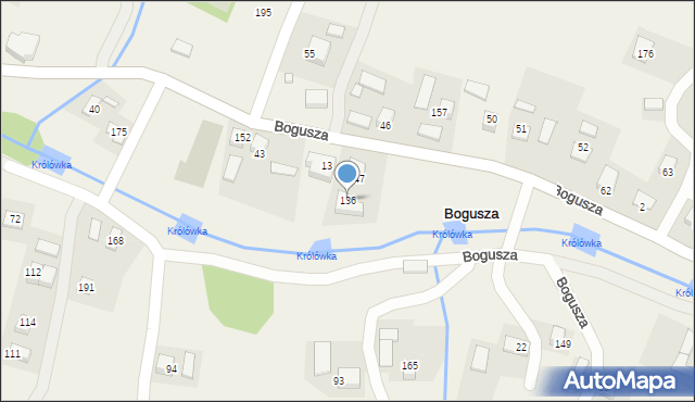 Bogusza, Bogusza, 136, mapa Bogusza