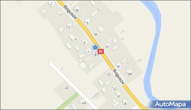 Bogusze, Bogusze, 8, mapa Bogusze