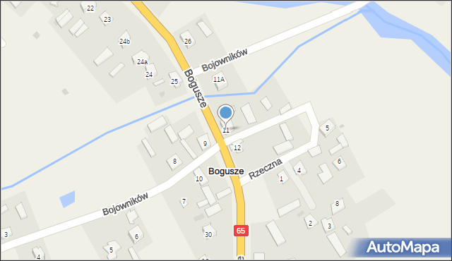 Bogusze, Bojowników, 11, mapa Bogusze