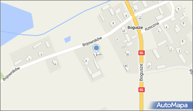 Bogusze, Bojowników, 6, mapa Bogusze