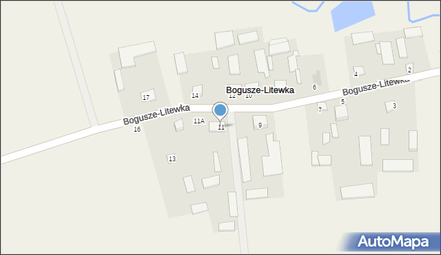 Bogusze-Litewka, Bogusze-Litewka, 11, mapa Bogusze-Litewka