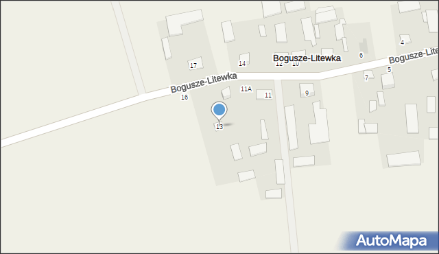 Bogusze-Litewka, Bogusze-Litewka, 13, mapa Bogusze-Litewka