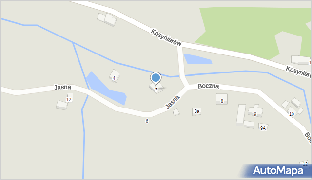 Boguszów-Gorce, Boczna, 7, mapa Boguszów-Gorce