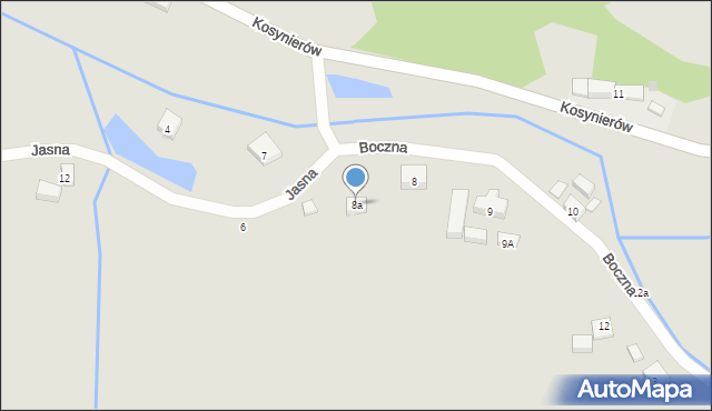 Boguszów-Gorce, Boczna, 8a, mapa Boguszów-Gorce