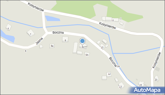 Boguszów-Gorce, Boczna, 9, mapa Boguszów-Gorce