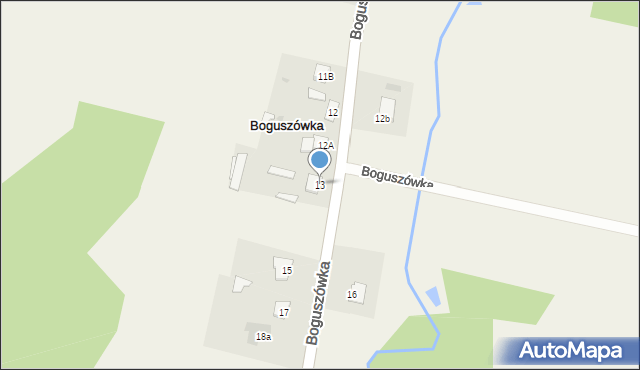 Boguszówka, Boguszówka, 13, mapa Boguszówka