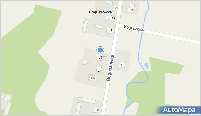 Boguszówka, Boguszówka, 15, mapa Boguszówka