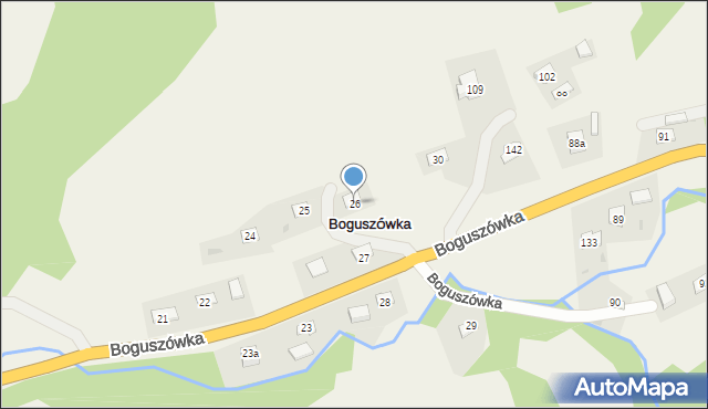 Boguszówka, Boguszówka, 26, mapa Boguszówka