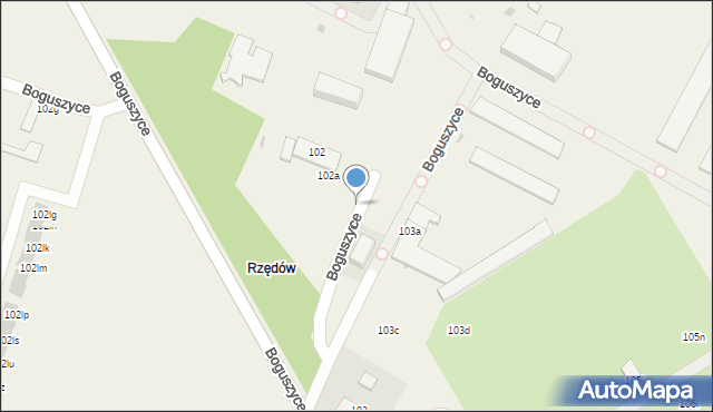 Boguszyce, Boguszyce, 102, mapa Boguszyce