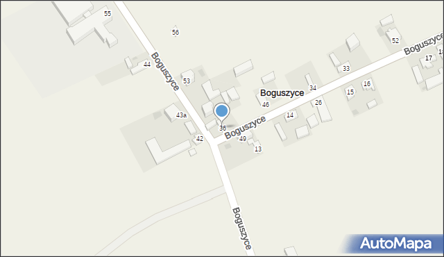Boguszyce, Boguszyce, 36, mapa Boguszyce