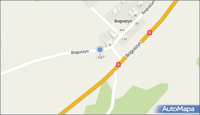 Boguszyn, Boguszyn, 91a, mapa Boguszyn