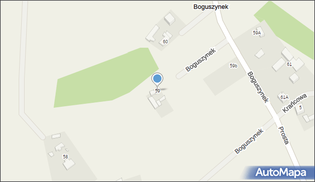 Boguszynek, Boguszynek, 59, mapa Boguszynek