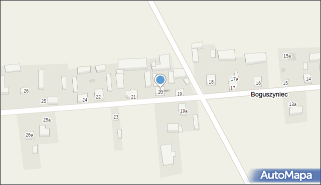 Boguszyniec, Boguszyniec, 20, mapa Boguszyniec