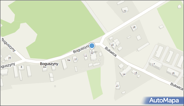 Boguszyny, Boguszyny, 12, mapa Boguszyny