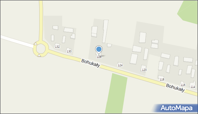 Bohukały, Bohukały, 128, mapa Bohukały