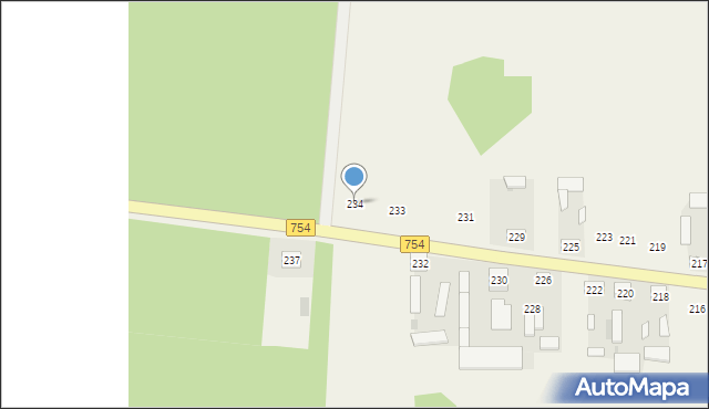 Boiska, Boiska, 234, mapa Boiska