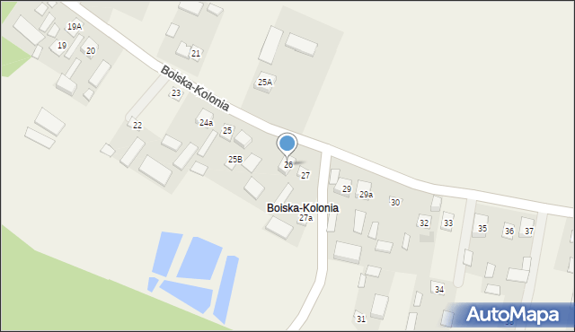 Boiska-Kolonia, Boiska-Kolonia, 26, mapa Boiska-Kolonia