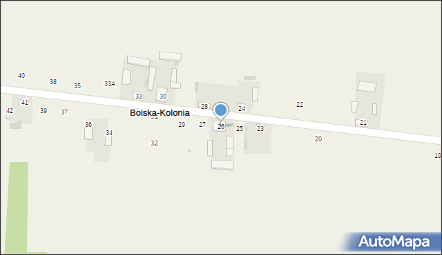 Boiska-Kolonia, Boiska-Kolonia, 26, mapa Boiska-Kolonia