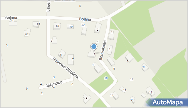 Bojano, Borowikowa, 6, mapa Bojano