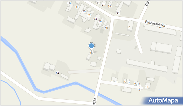 Bojanów, Borucka, 52, mapa Bojanów