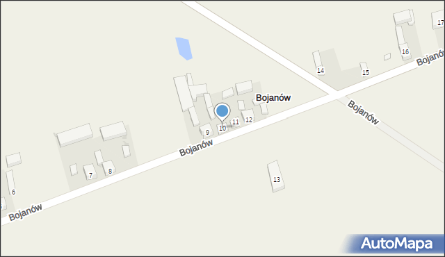 Bojanów, Bojanów, 10, mapa Bojanów