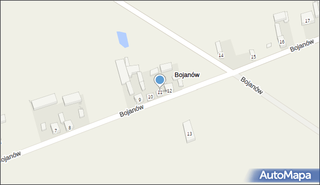 Bojanów, Bojanów, 11, mapa Bojanów